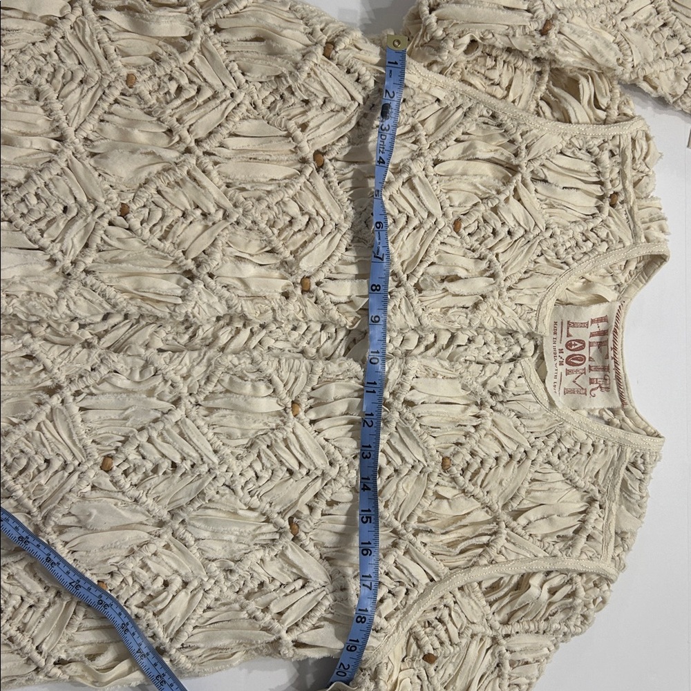 Free People women's heirloom macrame jacket. - Picture 5 of 6